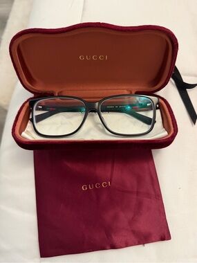 Gucci Black Rectangular Eyeglasses